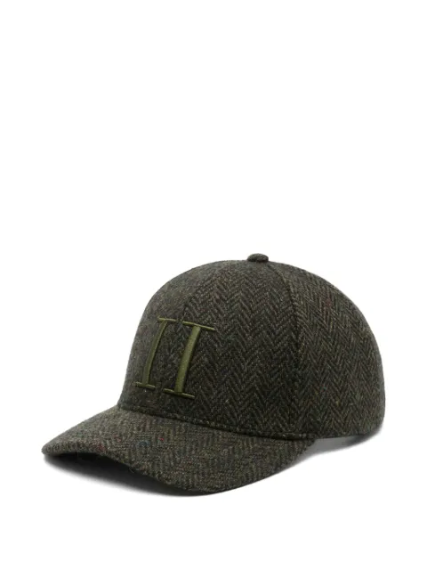 Les Deux herringbone-pattern embroidered-logo baseball cap