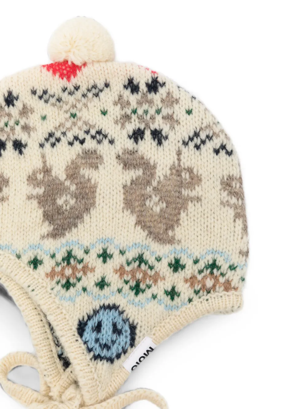 Molo Kikki squirrel-pattern beanie hat Beige