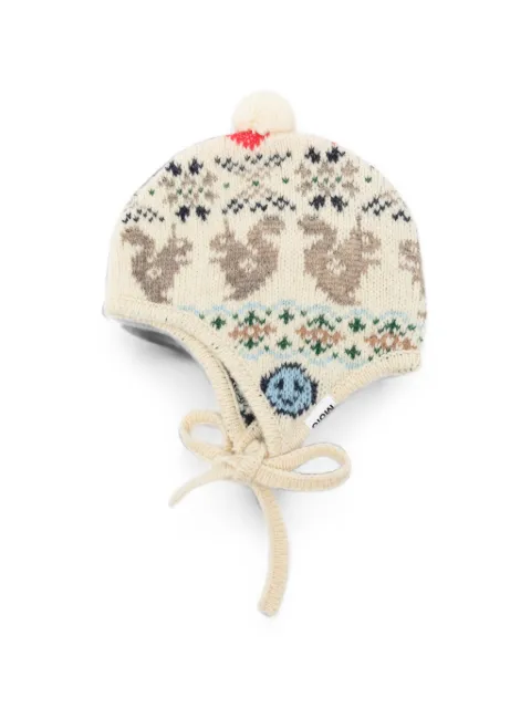 Molo Kikki squirrel-pattern beanie hat