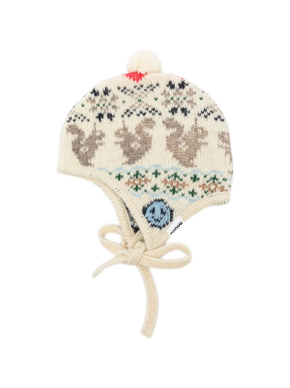 Molo Kikki squirrel-pattern beanie hat - Toni neutri