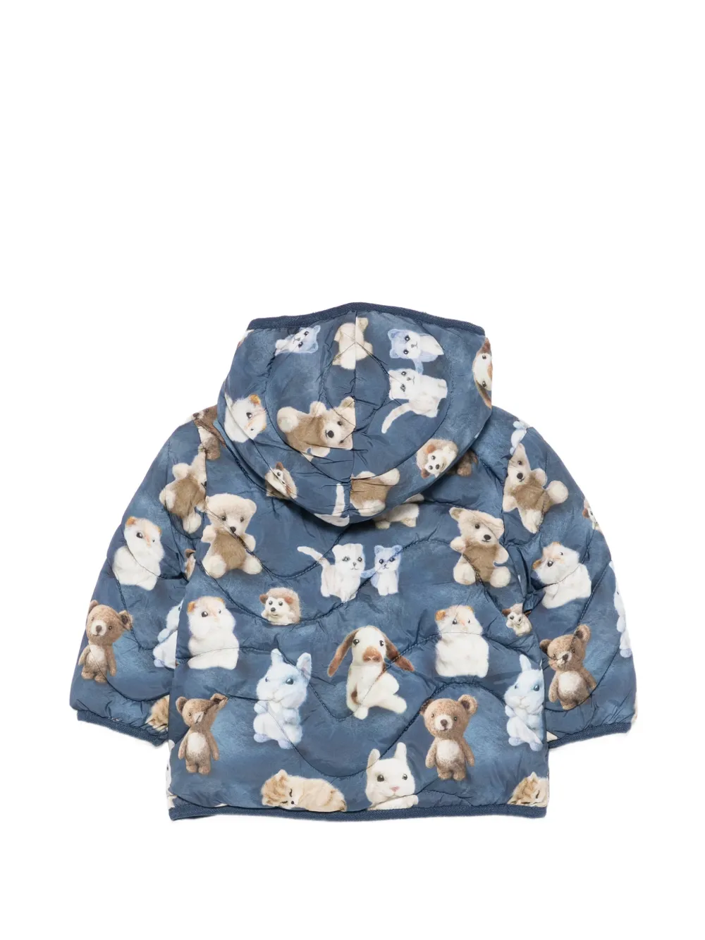 Molo Harmony animal-print hooded jacket Blauw