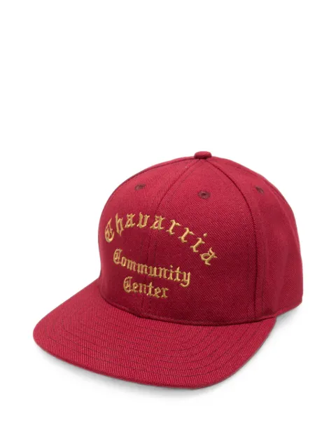 Willy Chavarria embroidered flat-peak cap