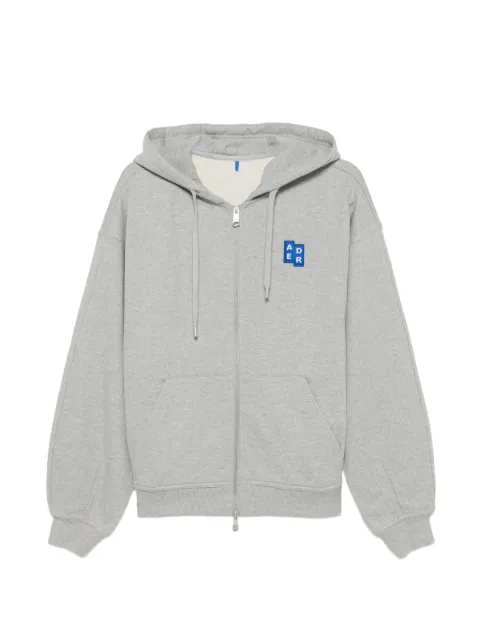 Ader Error logo-patch zip-up hoodie