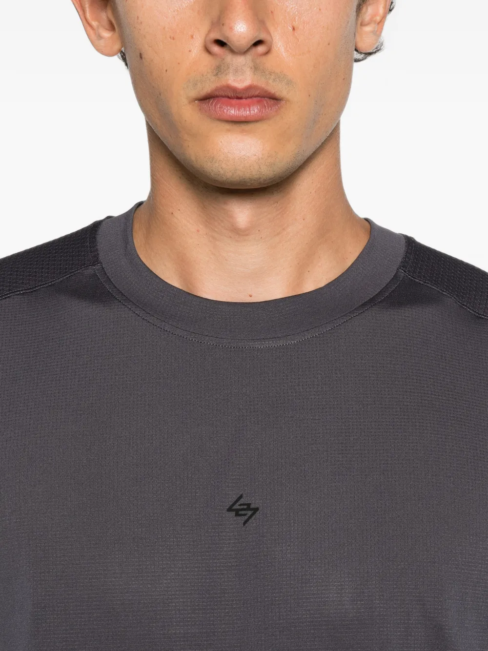 Represent 247 T-shirt met mesh vlak Grijs