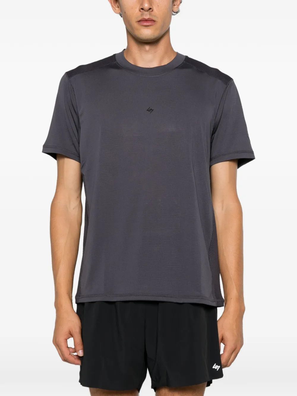 Represent 247 T-shirt met mesh vlak Grijs
