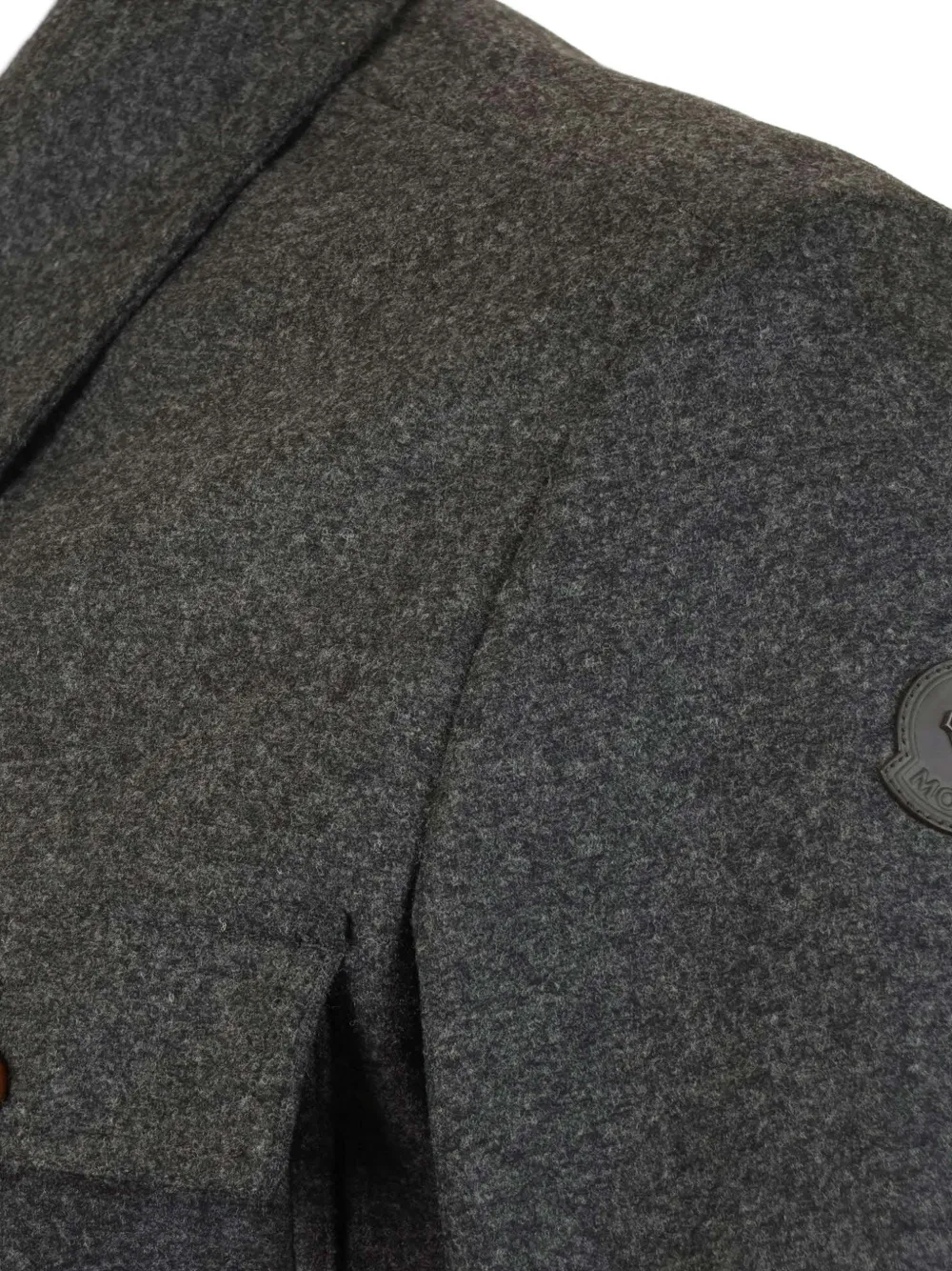 Moncler Shirtjack met logopatch Grijs