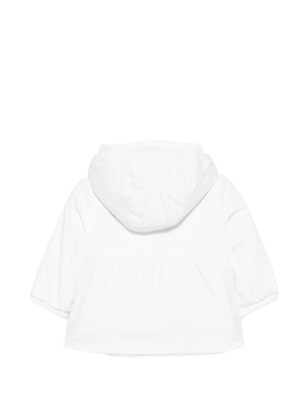 K Way Kids Jack met capuchon en logoprint Wit