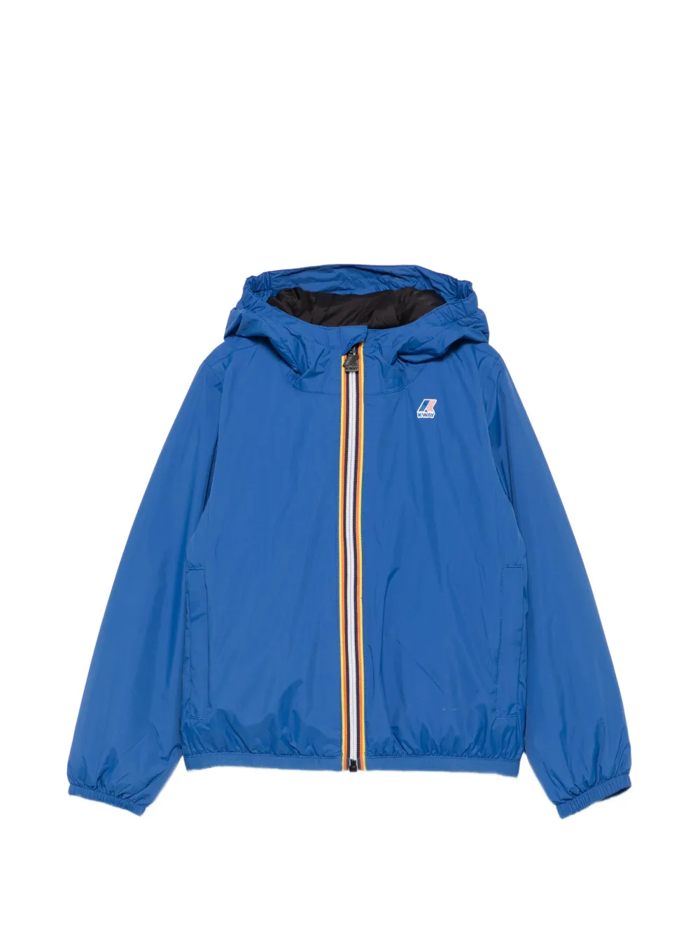 K Way Kids logo-print hooded jacket - Blu
