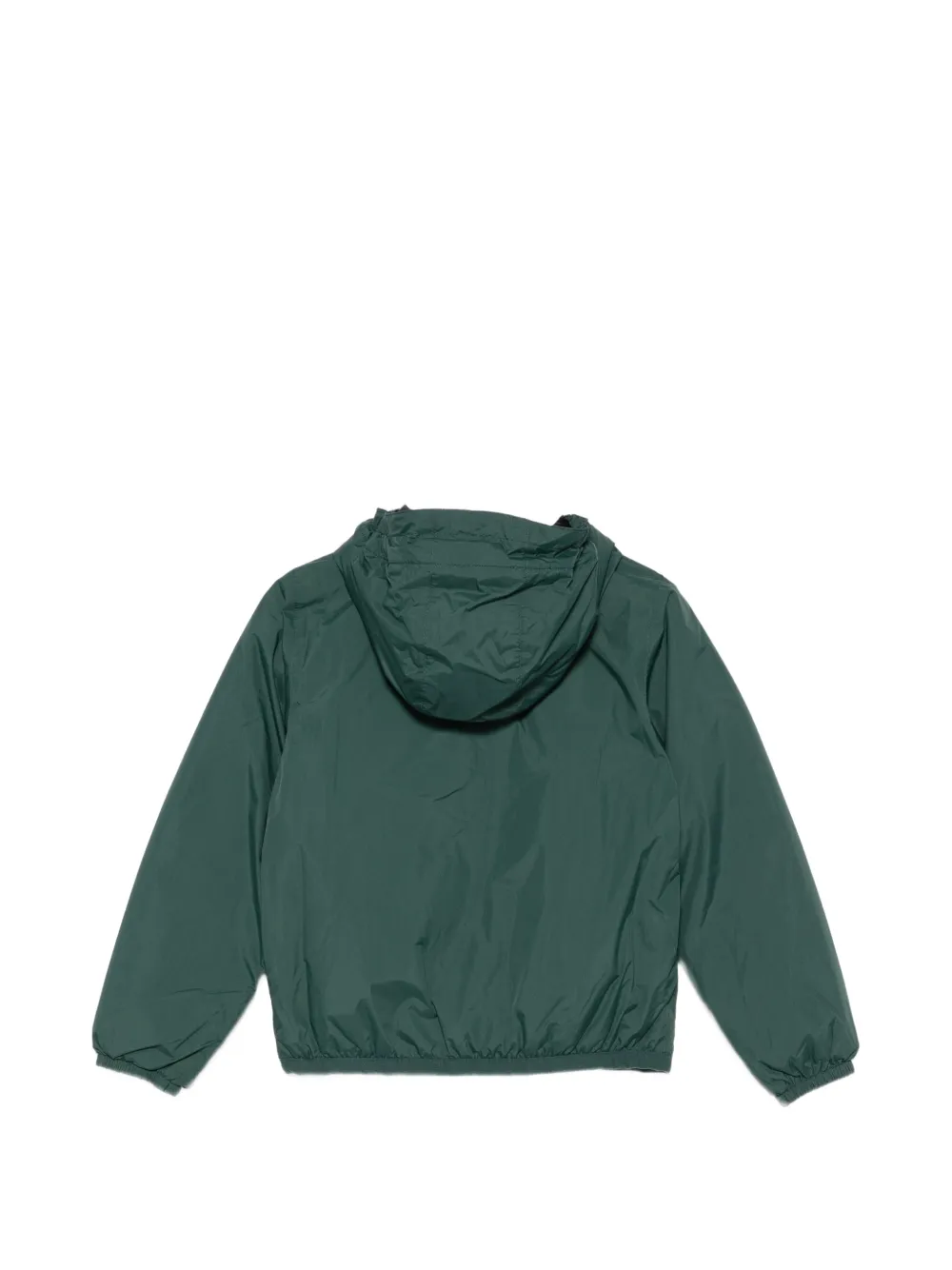 K Way Kids logo-patch hooded jacket Groen