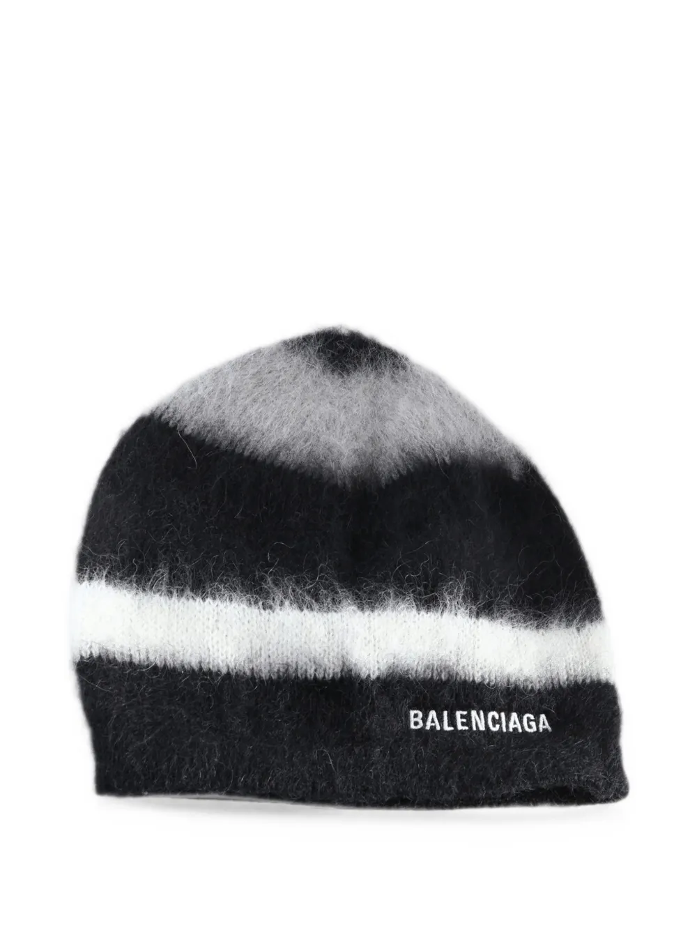 Balenciaga striped beanie in black/white/grey