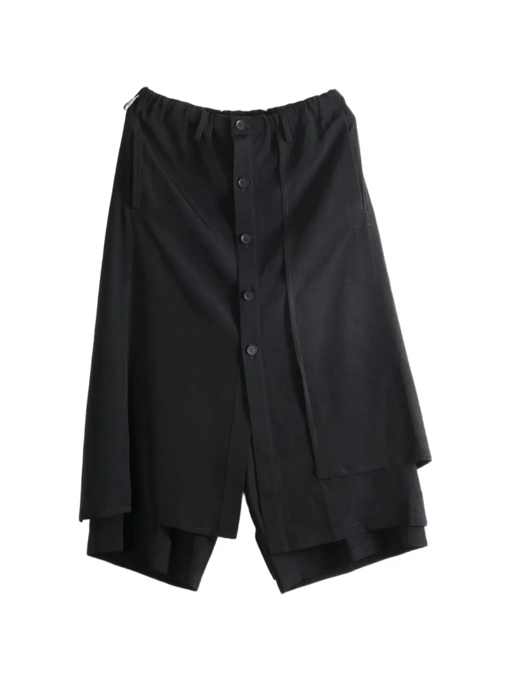 Yohji Yamamoto layered button-down wide-leg trousers