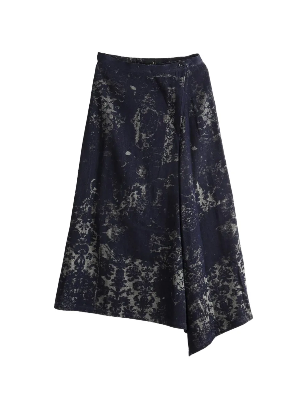Y's damask-print wrap maxi skirt