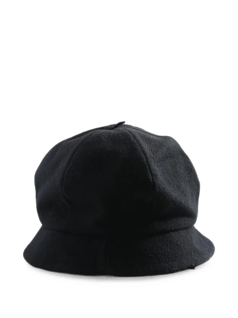 Y's Panelled Felted Beret In Black