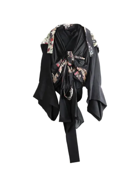 Yohji Yamamoto graphic-print draped jacket
