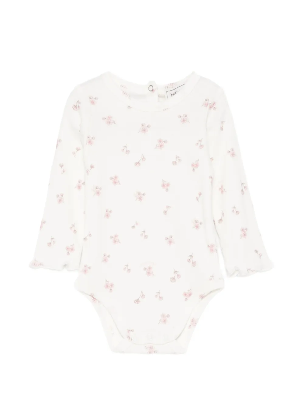 Monnalisa floral-print ruffled bodysuit - Bianco