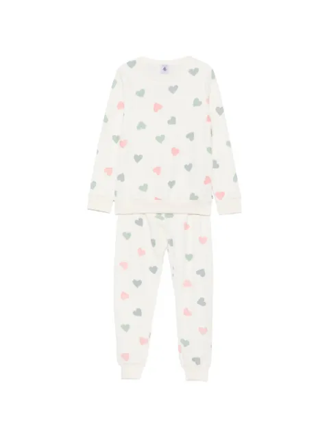 Petit Bateau heart-print pajama