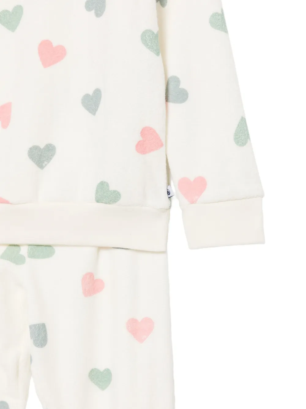 Petit Bateau Pyjama met hartprint Wit