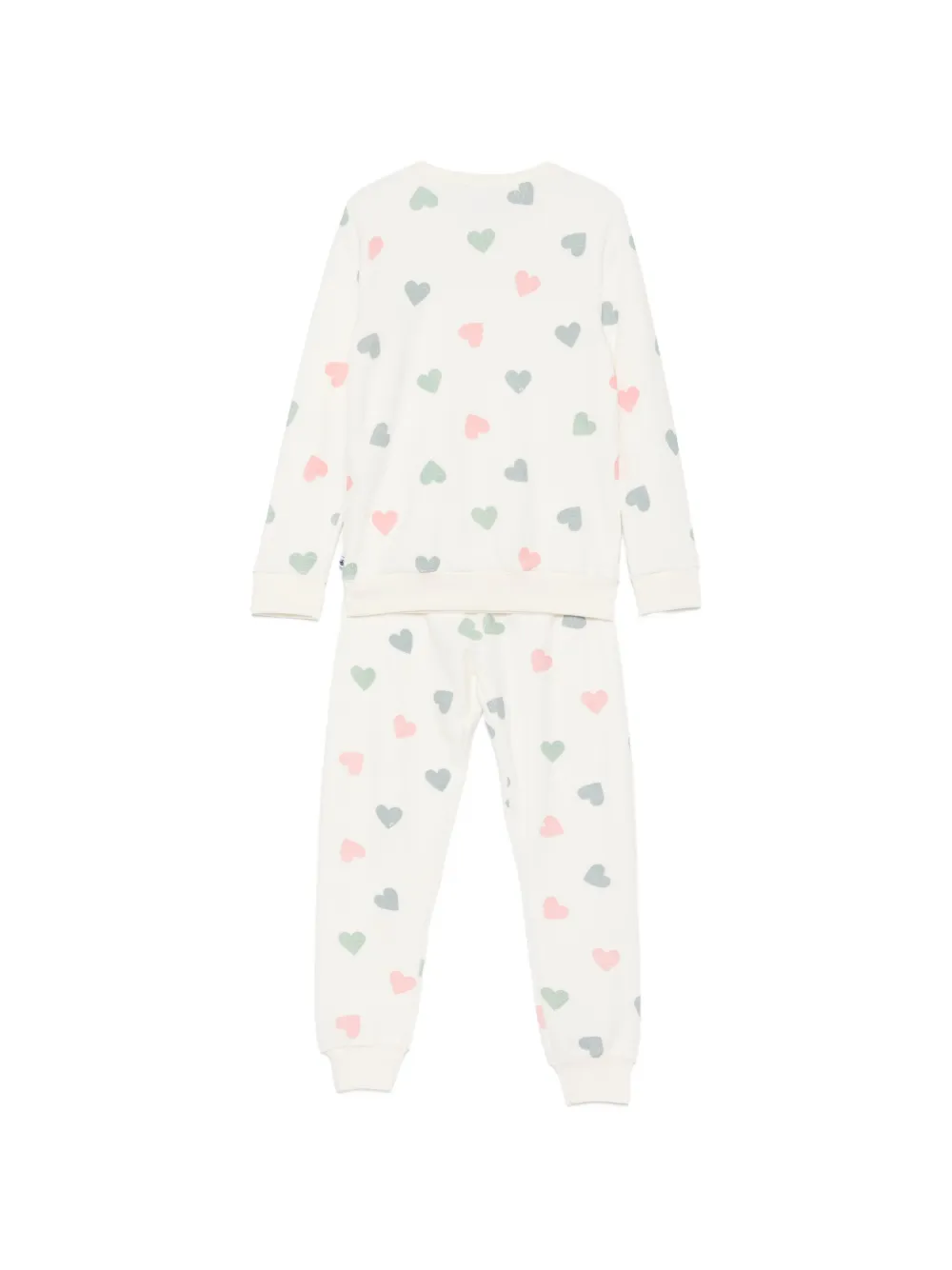 Petit Bateau Pyjama met hartprint Wit