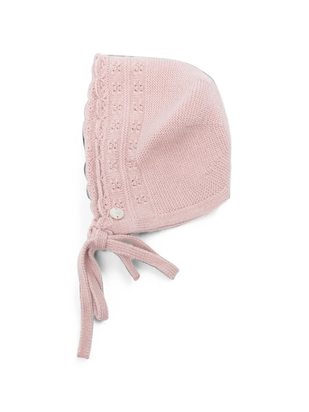 Paz Rodriguez Ledicia pointelle-knit ruffled bonnet - Rosa
