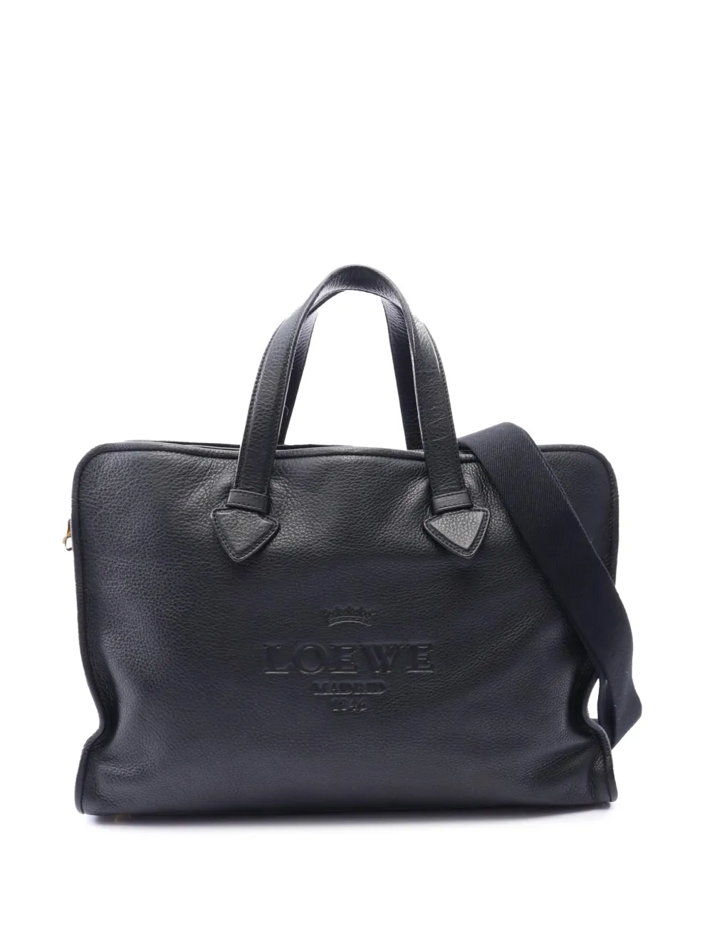 Loewe Pre-Owned 2010-2026 Leather business bag - Nero