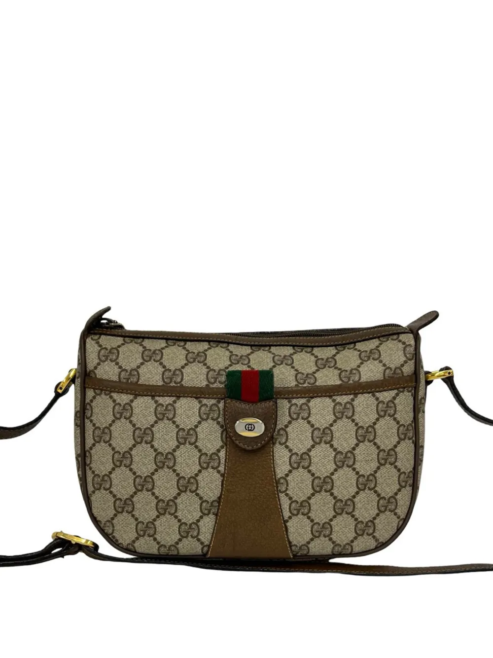 Gucci Pre-Owned 20th Century GG Supreme Web crossbody bag - Toni neutri