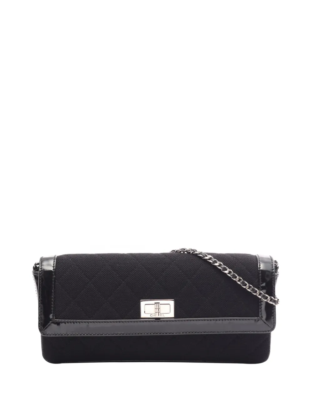 CHANEL Pre-Owned 2000-2002 Quilted Canvas Reissued 2.55 East West Flap shoulder bag - Black