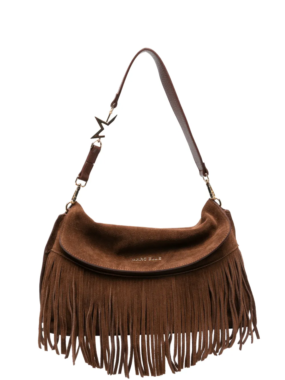 Marc Ellis fringe-trim suede shoulder bag