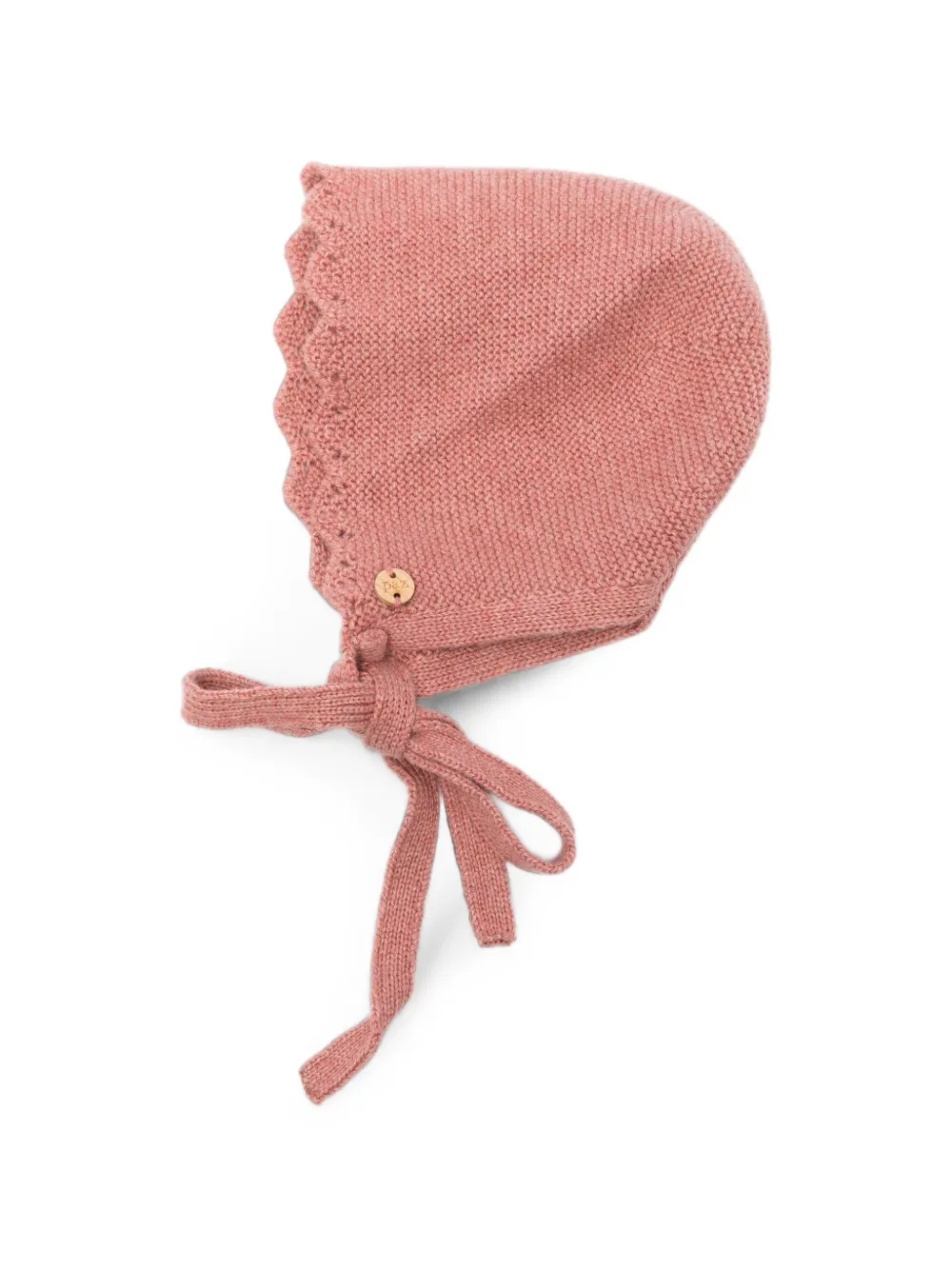 Paz Rodriguez bonnet Lumbre en maille à bords festonnés - Rose