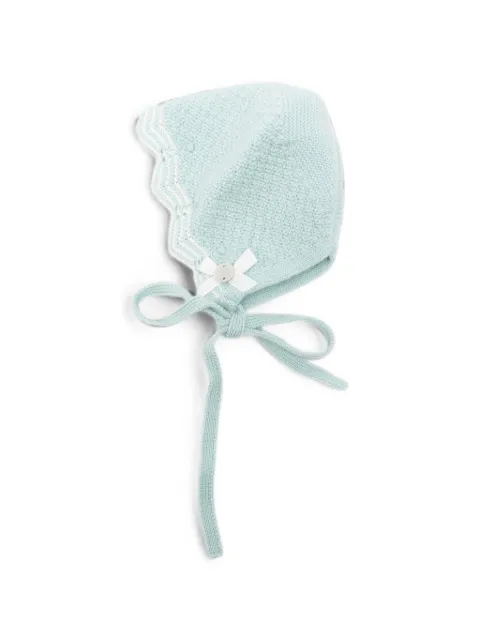 Paz Rodriguez Leira scalloped-edge knitted bonnet