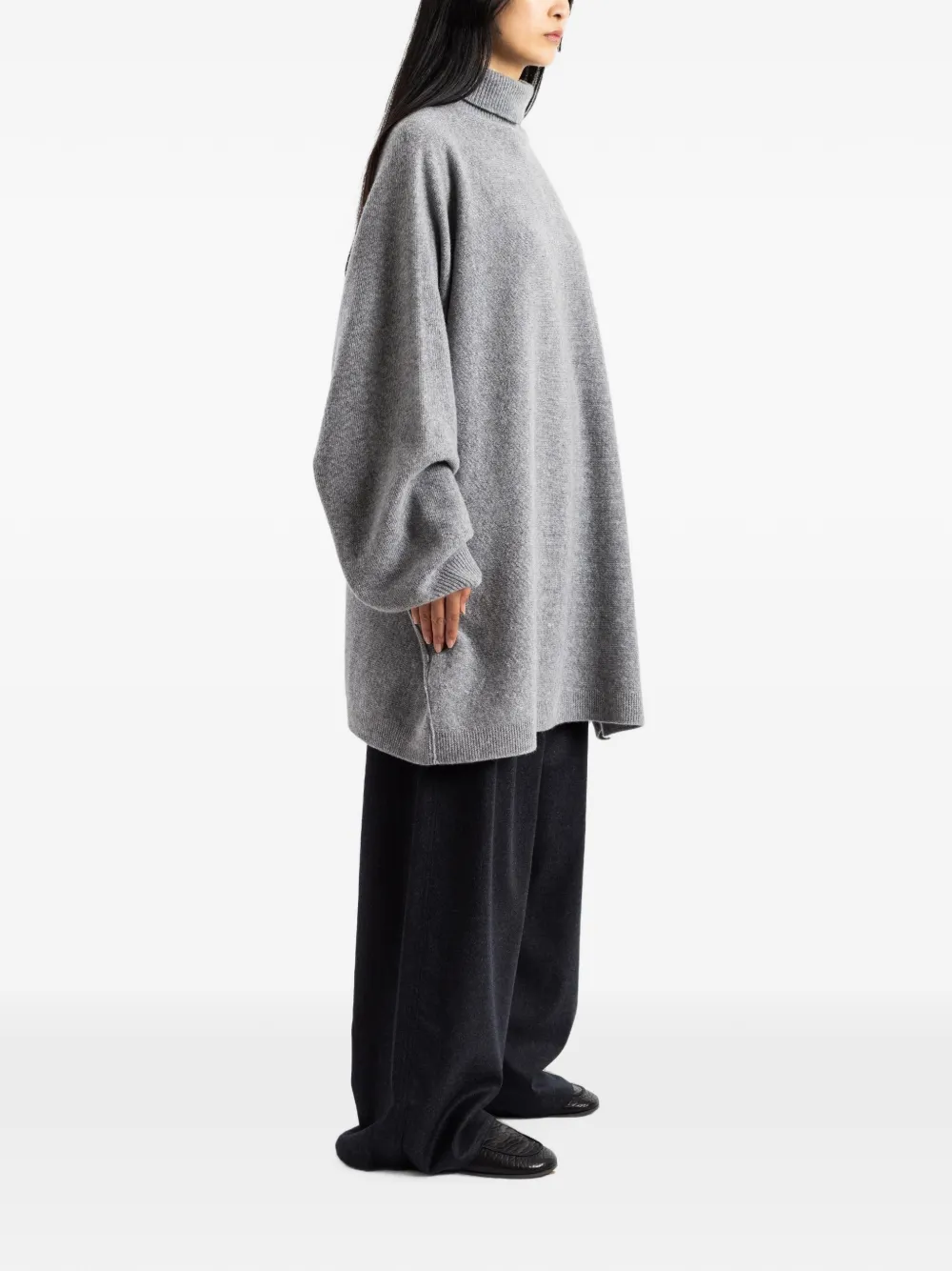 Sofie D'hoore Oversized trui met hoge hals Grijs