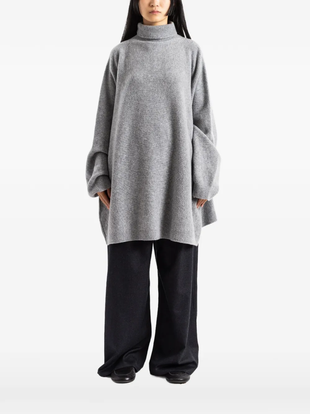 Sofie D'hoore Oversized High-neck Sweater In Gray