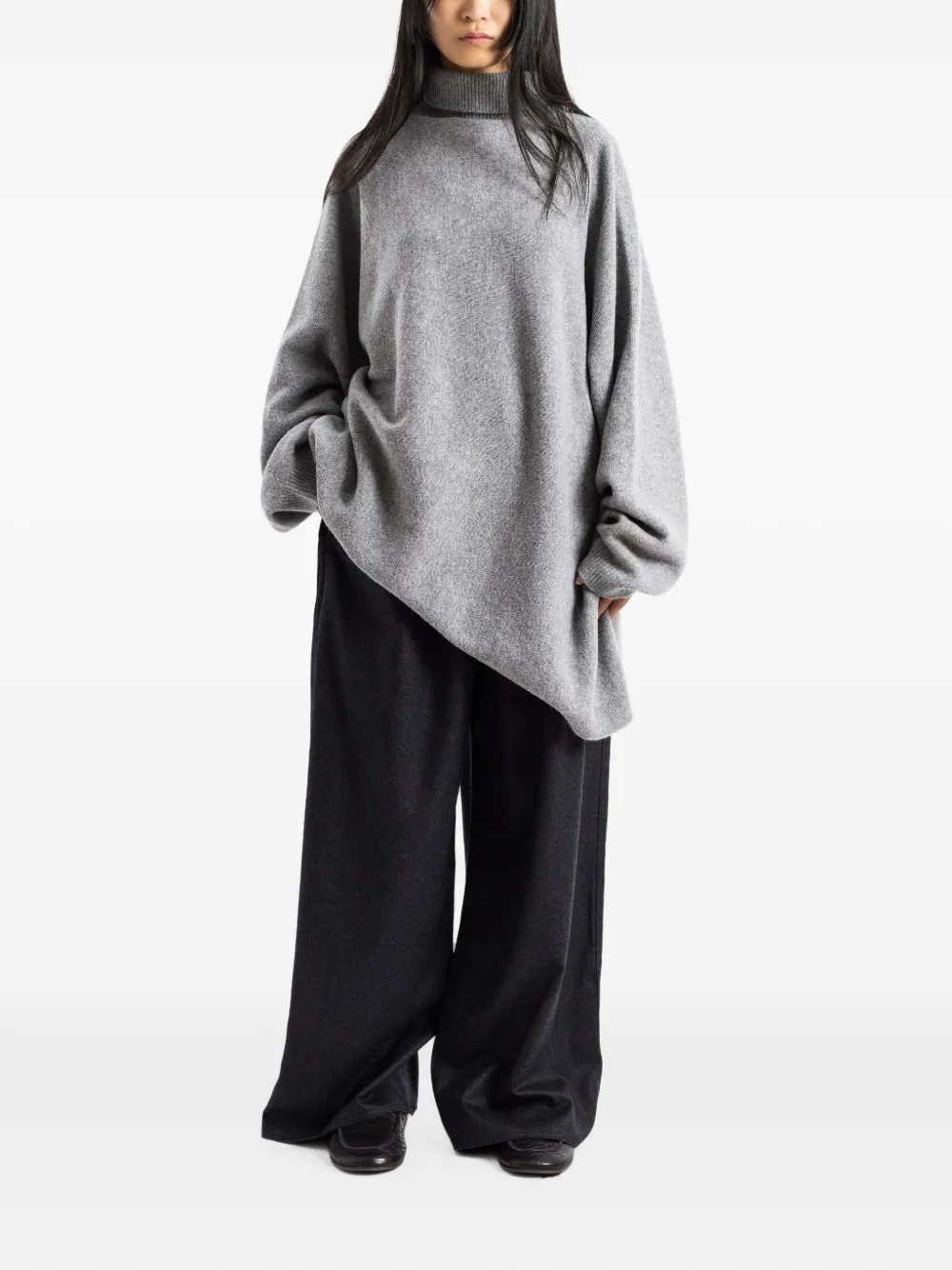 Sofie D'hoore Oversized trui met hoge hals Grijs