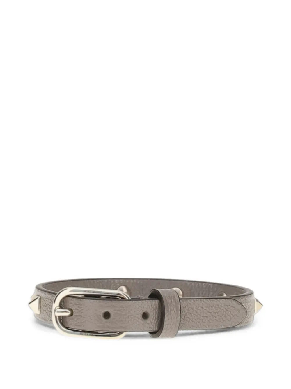 Valentino Garavani Rockstud Spike leather bracelet - Grigio