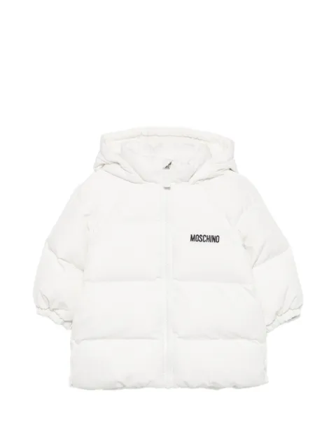 Moschino Kids logo-print puffer jacket