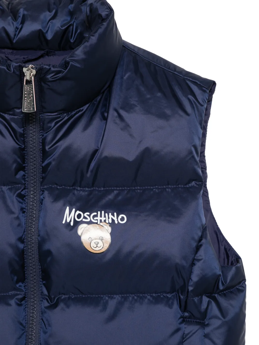 Moschino Kids puffer gilet Blauw