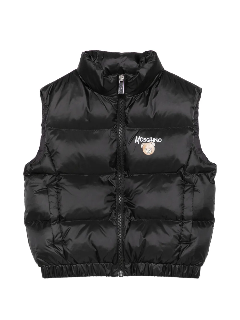 Moschino Kids puffer gilet Zwart