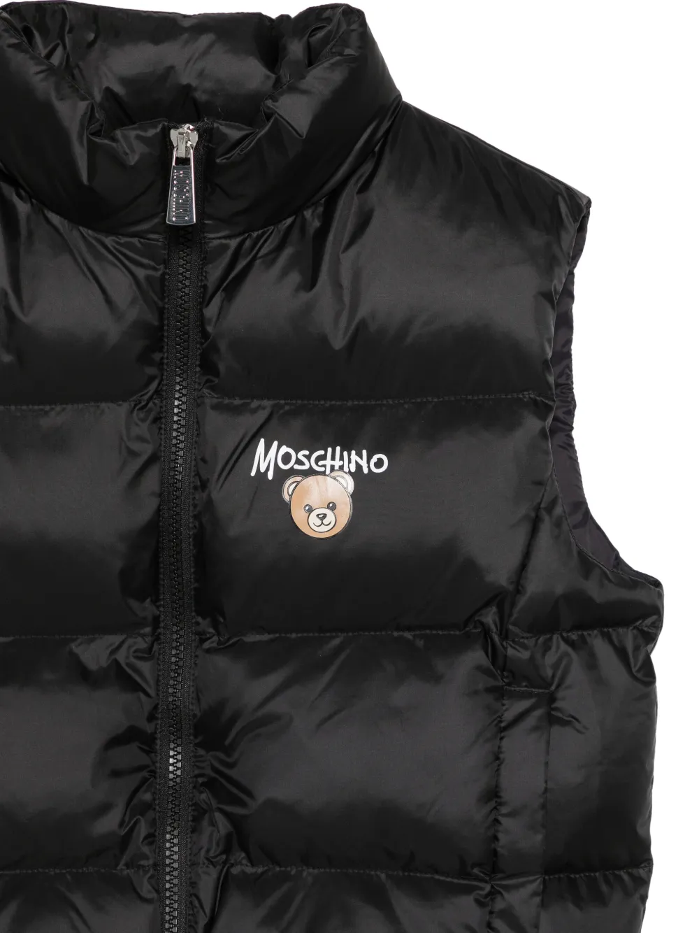 Moschino Kids puffer gilet Zwart