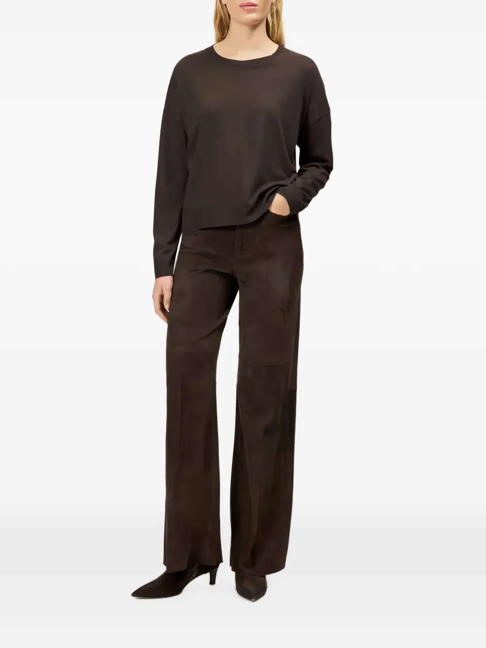 Drykorn Cesidie drop-shoulder sweater Bruin