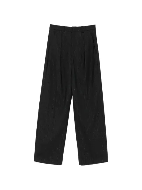 Drykorn pantalones anchos con rayas diplomáticas estampadas