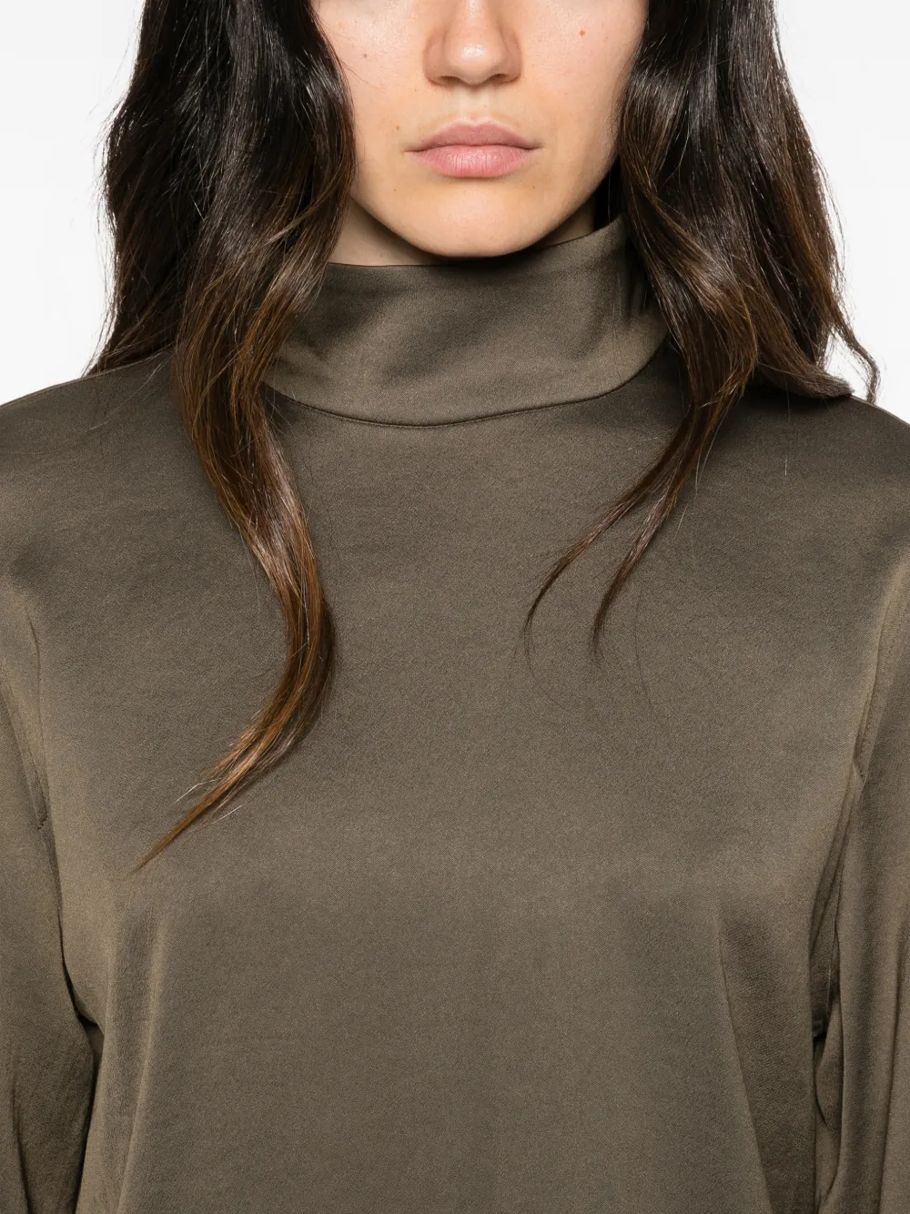 Drykorn Aletia high-neck T-shirt Groen