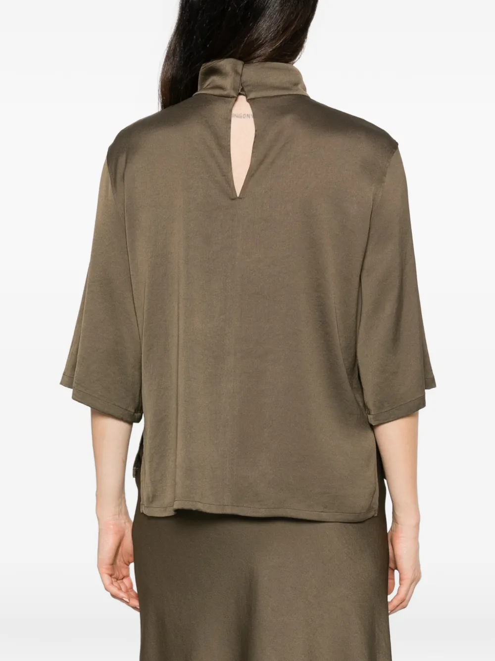 Drykorn Aletia high-neck T-shirt Groen