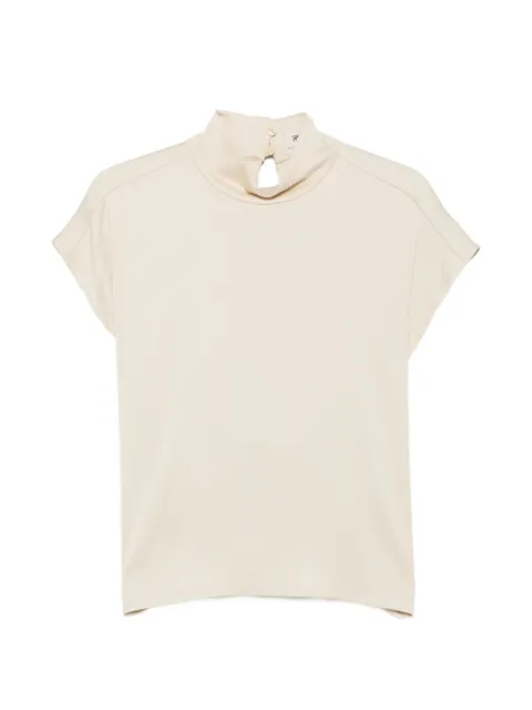 Drykorn Alaria high-neck cap-sleeve top
