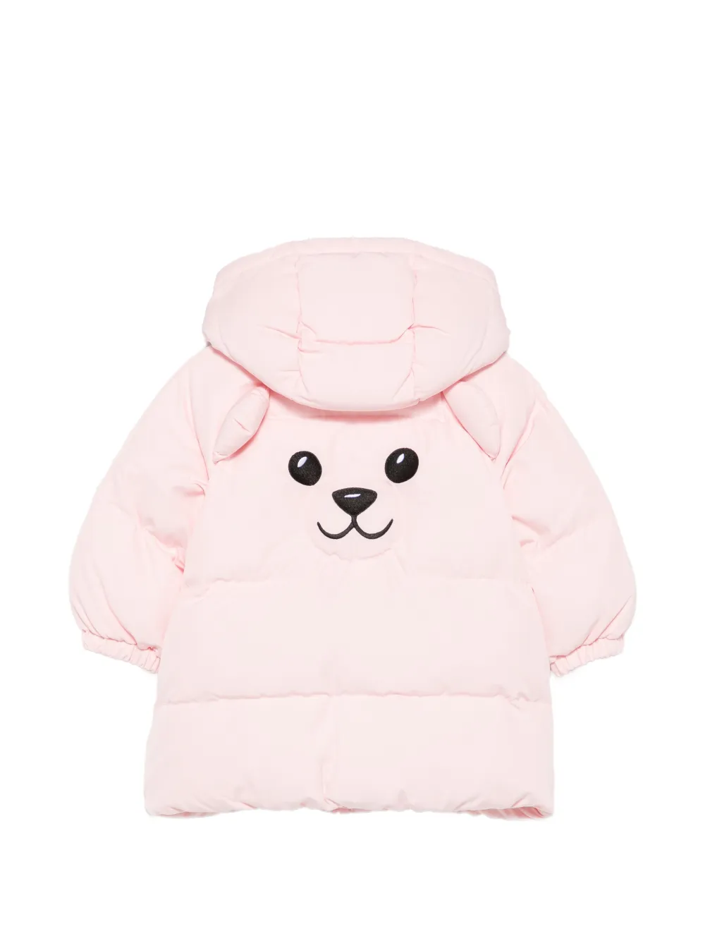 Moschino Kids logo-print hooded jacket Roze