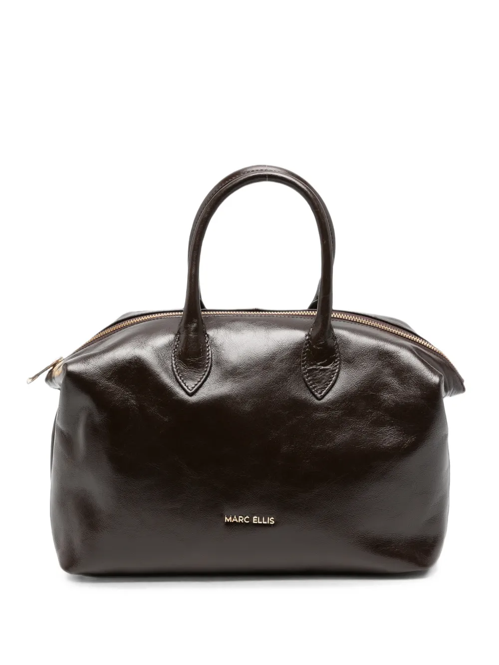 Marc Ellis Softy leather tote bag - Marrone