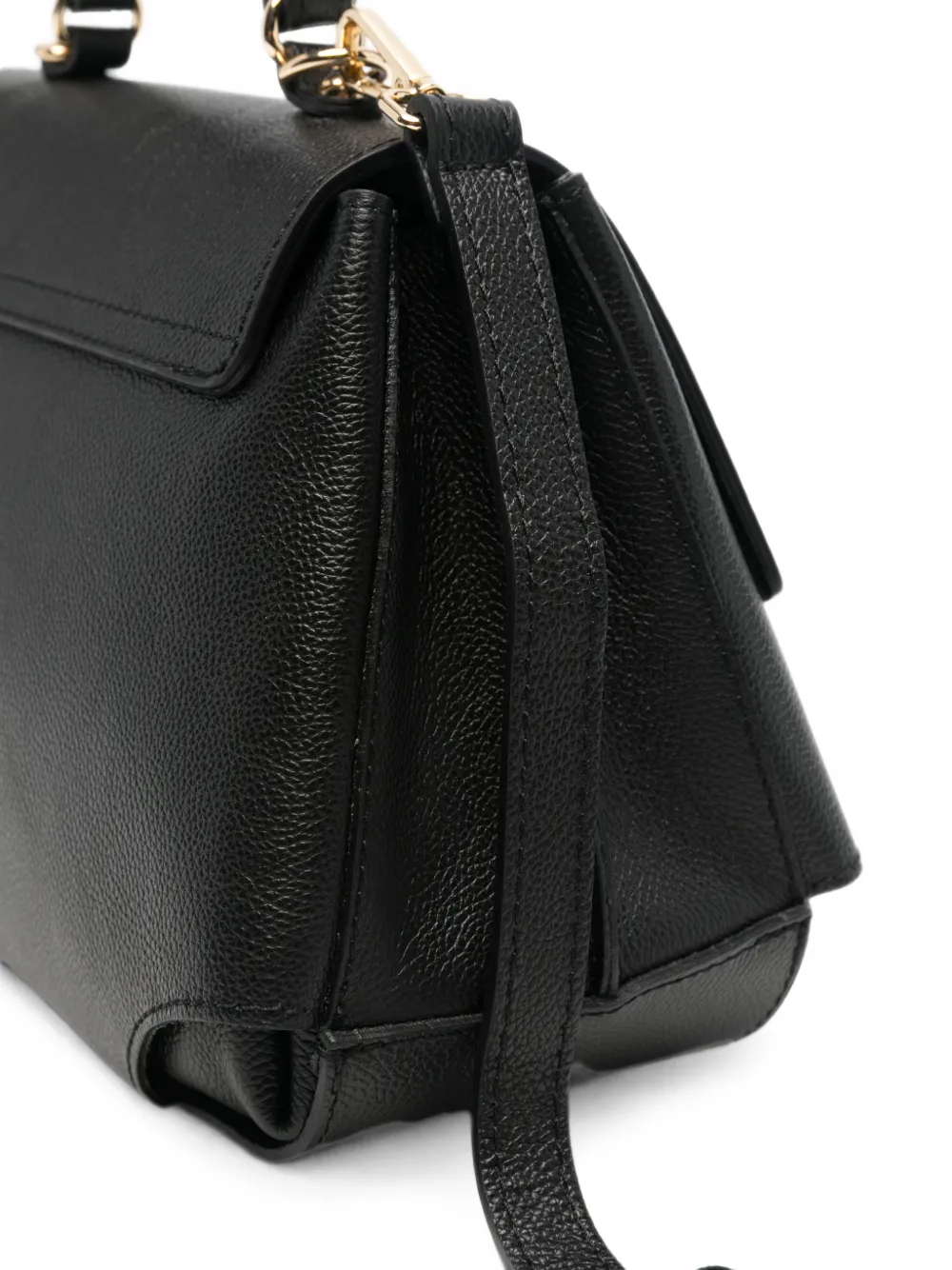 Marc Ellis Spency shopper van bewerkt leer Zwart