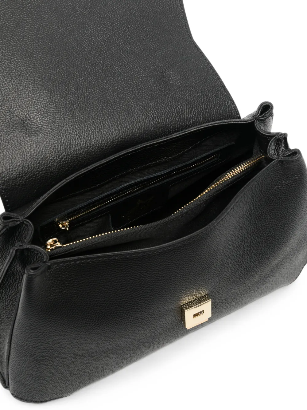 Marc Ellis Spency shopper van bewerkt leer Zwart