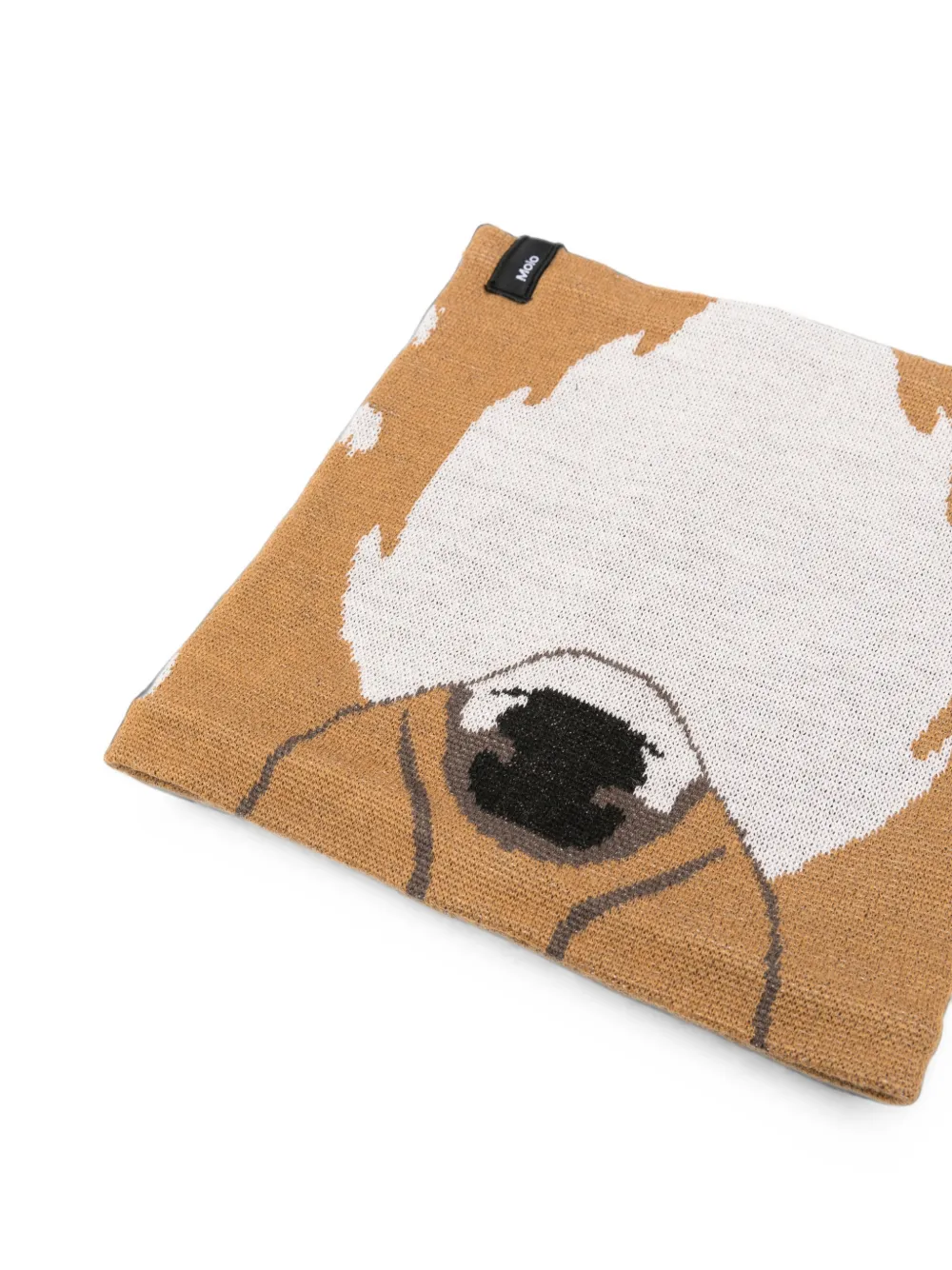Molo Kleo deer-intarsia beanie hat and snood set Bruin