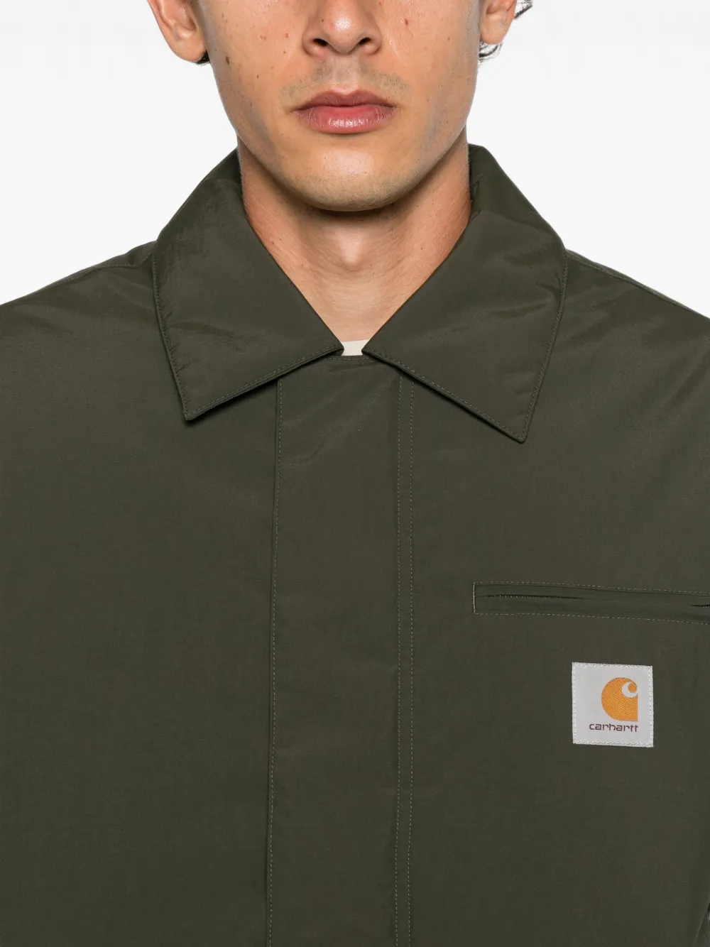 Carhartt WIP Jack met logopatch Groen