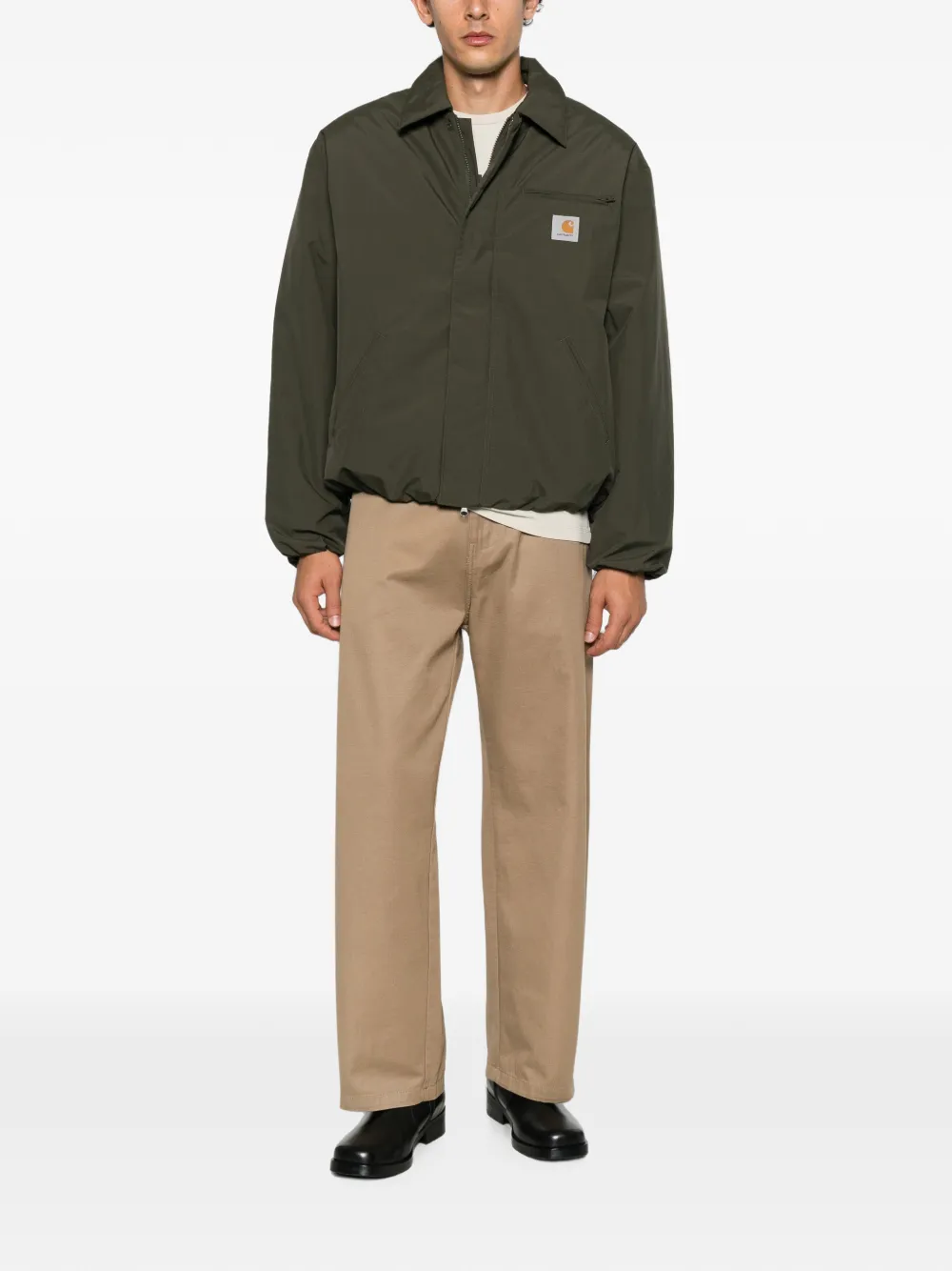 Carhartt WIP Jack met logopatch Groen