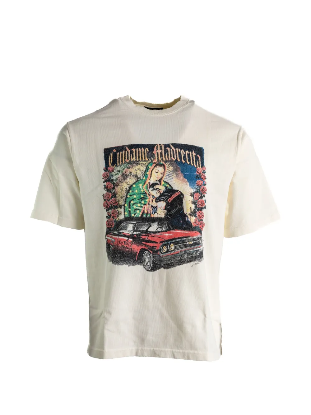 Willy Chavarria graphic-print distressed T-shirt